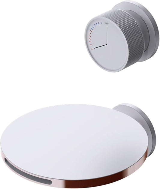 BiaoTeng Concealed Wall Mount Waterfall Bathroom Faucets Hot and Cold Brass Faucets for Bathroom Sinks Waterfall Single Handle White + Rose Gold