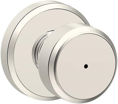 SCHLAGE F40 BWE 618 GSN Bowery Knob with Greyson Trim Bed and Bath, Polished Nickel