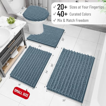Arotive Bathroom Rugs Mat 30x20, Soft Absorbent Chenille Shaggy Bath Mat