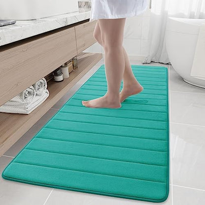 Buganda Memory Foam Bath Mat 70 x 24, Ultra Soft Absorbent Bathroom Rugs