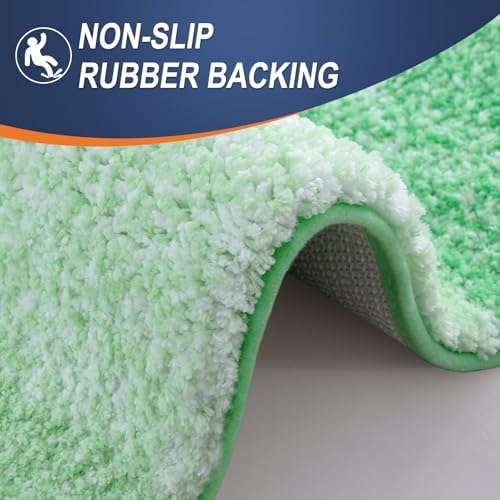 OLANLY Luxury Toilet Rugs U-Shaped 24x20, Soft Absorbent Microfiber Mat