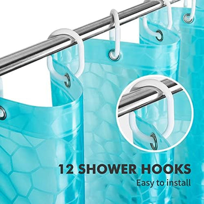 Bostofy Shower Curtain Liner,Waterproof Heavyweight 8g EVA Shower Liner with 3 Magnets and 12 Rustproof Metal Grommets, 72" W x 84" L