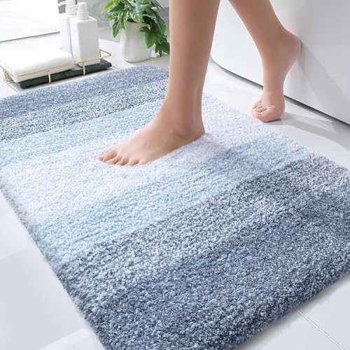 OLANLY Bathroom Rugs Mat 34x21, Extra Soft Absorbent Microfiber Bath Rugs