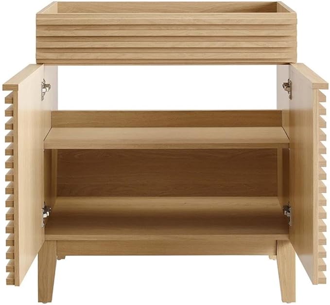 Modway Render 30" Bathroom Vanity in Oak - Sink Basin Not Included