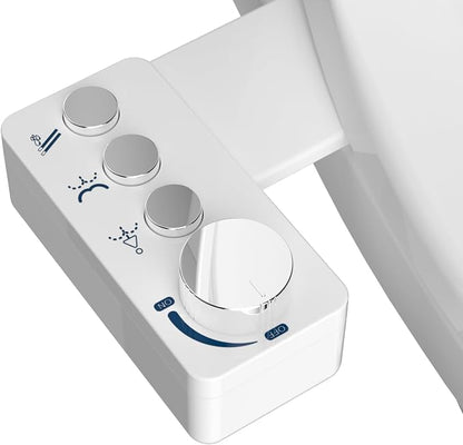 Bidet Attachment for Toilet Seat Non Electric Bidets Self Cleaning Sprayer | Dual Nozzle Water Pressure Bidet with Rear/Feminine Wash Spray-Adjustable Bidets Wash Butt Cleaner for Bathroom