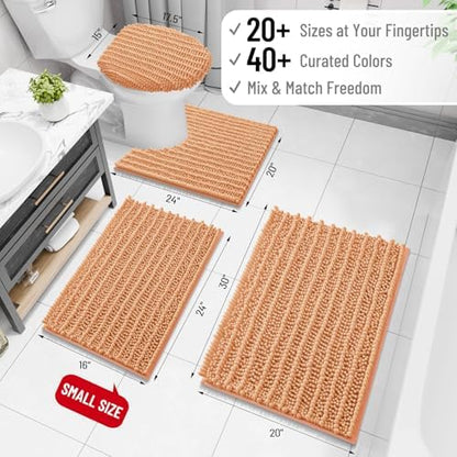 Arotive Bathroom Rugs Mat 36x24, Soft Absorbent Chenille Shaggy Bath Mat