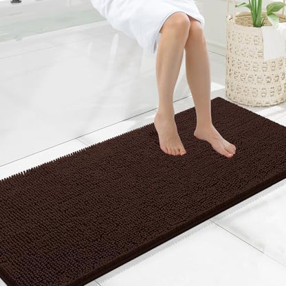Smiry Bathroom Rugs 59X20, Luxury Chenille Extra Soft Absorbent Bath Mat