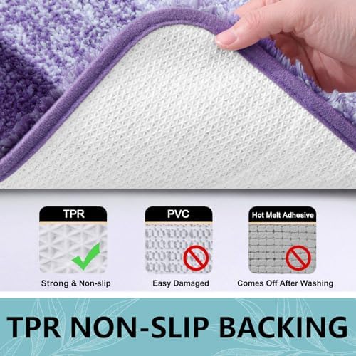 Arotive Microfiber Bathroom Rugs, Shaggy Soft Absorbent Bath Rug, 60x40