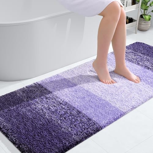 OLANLY Bathroom Runner Rug 59x24, Extra Soft Absorbent Microfiber Bath Rugs
