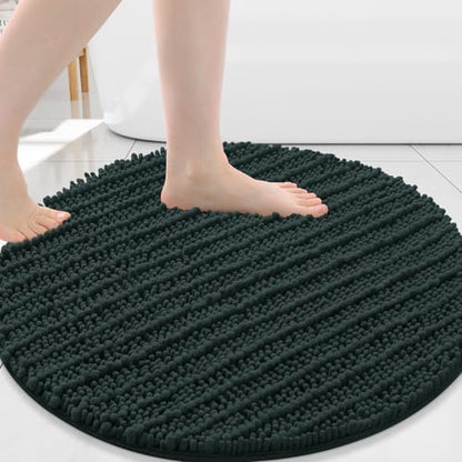 Arotive Round Bathroom Rugs 24x24, Soft Absorbent Chenille Shaggy Bath Mat