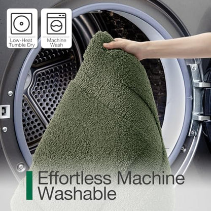 LUMI Ultra Soft Bathroom Rugs Absorbent, Non Slip Bath Mat 16X24, Green