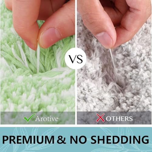 Arotive Microfiber Bathroom Rugs, Shaggy Soft Absorbent Bath Rug, 54x24