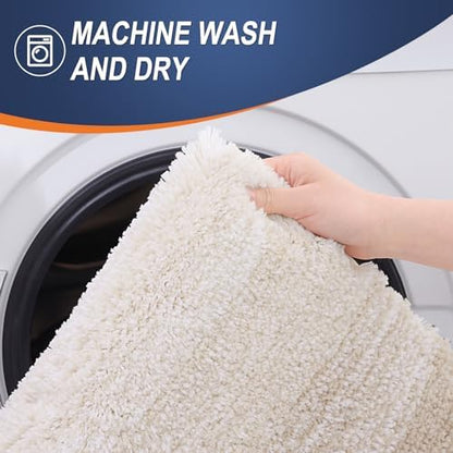 OLANLY Small Bathroom Rugs 24x16, Extra Soft Absorbent Microfiber Bath Rugs