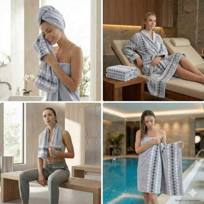 2-Pack Microfiber Bath Towels (27x54 Inches) - Ultra Soft & Quick Dry, 3X Absorbency, Lightweight for Gym, Yoga, Travel & Spa - Perfect for Home, Fitness & Post-Workout