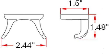 Design House Millbridge Double Robe Hook in Satin Nickel