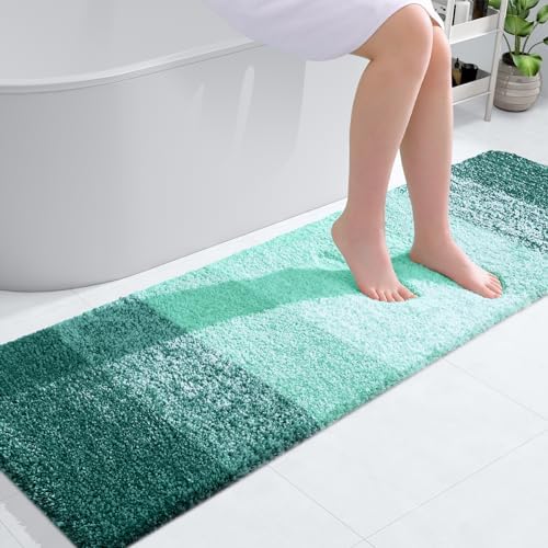OLANLY Bathroom Runner Rug 59x17, Extra Soft Absorbent Microfiber Bath Rugs