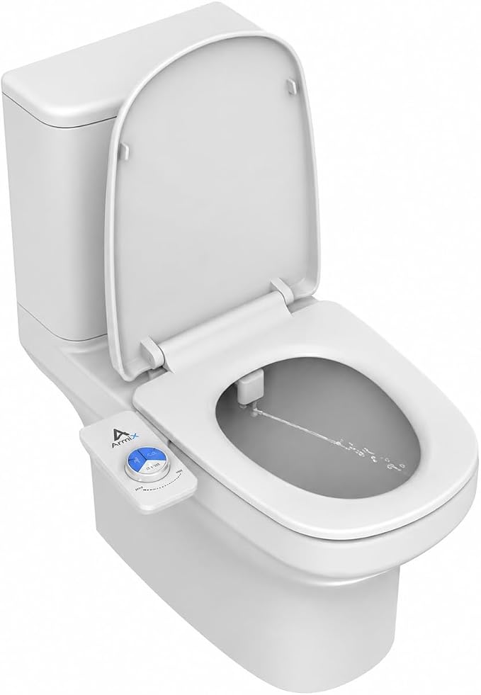 Bidet Attachment for Toilet, Dual Nozzle, Self-Cleaning, Adjustable