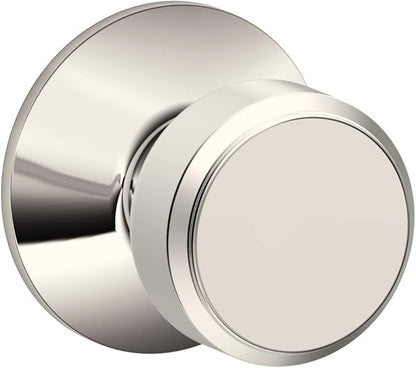 SCHLAGE F10 BWE 618 Bowery Knob Hall and Closet, Polished Nickel
