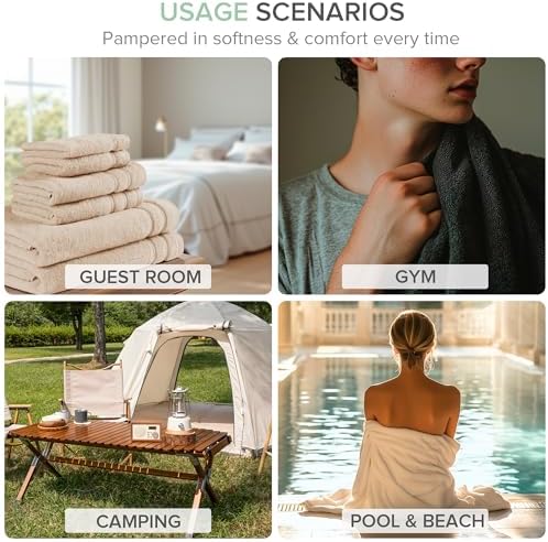 Comfort Spaces 4 Pc Bath Sheet Set 30x60, 100% Cotton 400GSM, Seafoam Green