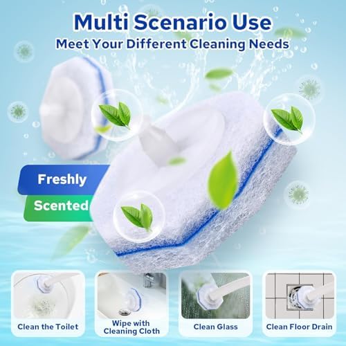 60pcs Toilet Bowl Cleaner Refills, Scrubber Pads Value Pack