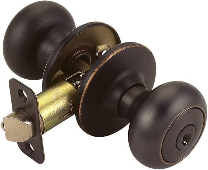 Design House 753467 Cambridge 2-Way Latch Entry Door Knob, Oil Rubbed Bronze