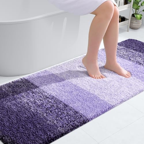 OLANLY Bathroom Runner Rug 70x20, Extra Soft Absorbent Microfiber Bath Rugs