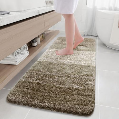 Arotive Microfiber Bathroom Rugs, Shaggy Soft Absorbent Bath Rug, 70x24