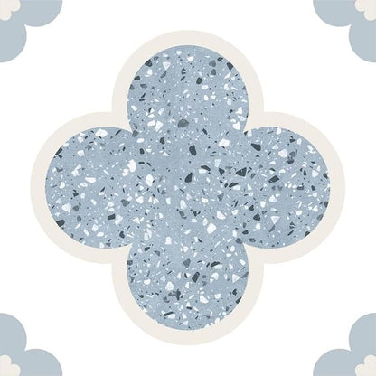 Peel & Stick Tile Stickers 12 PCS Self Adhesive Backsplash Decorative Wall Stickers for Kitchen Bathroom Tile Decals Waterproof & Removable 6" x 6" (Blue Flower)