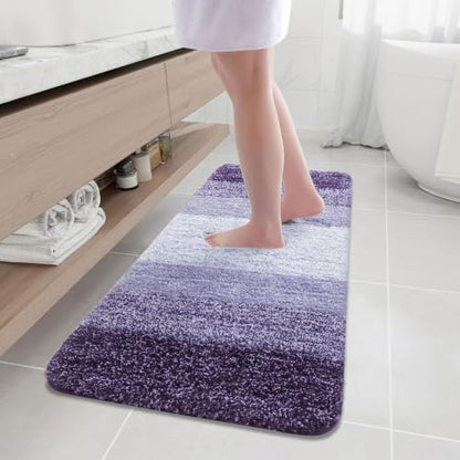 Arotive Microfiber Bathroom Rugs, Shaggy Soft Absorbent Bath Rug, 47x20