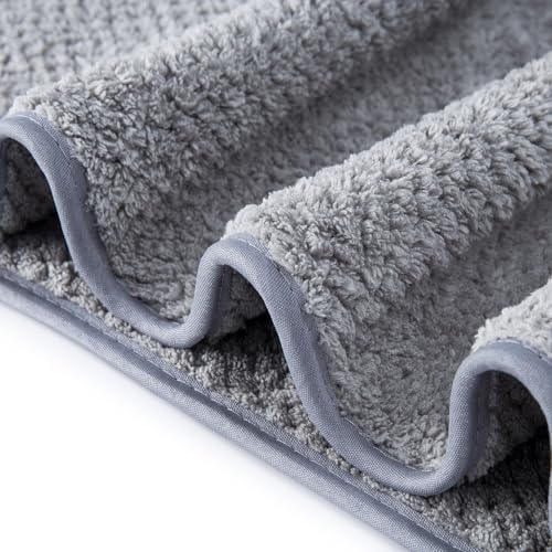 MaopaoBeauty Washcloth Set for Bathroom - Quick Drying - Ultra Soft Microfiber Absorbent Towel for Bath Fitness, Gym, Shower, Hotel, and Spa - 13x13 Inch | Set of 6, Grey