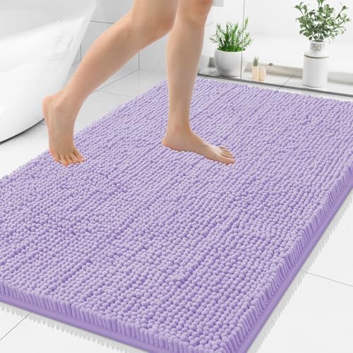 Smiry Bathroom Rugs 40X32, Luxury Chenille Extra Soft Absorbent Bath Mat