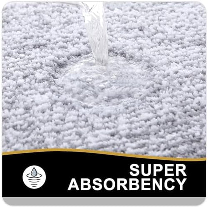 OLANLY Bathroom Runner Rugs 70x24, Extra Long Bath Mats for Bathroom, Grey