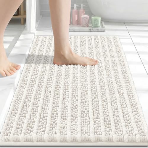 Arotive Bathroom Rugs Mat 30x17, Soft Absorbent Chenille Shaggy Bath Mat