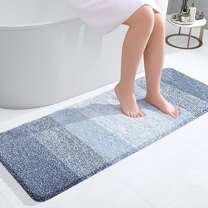 OLANLY Bathroom Runner Rug 47x17, Extra Soft Absorbent Microfiber Bath Rugs