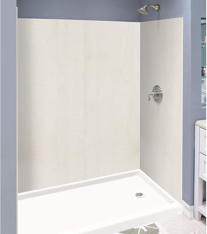 Transolid EWK603672-45 Expressions 3-Panel Shower Wall Kit, 36-in L x 60-in W x 72-in H, Bleached Oak