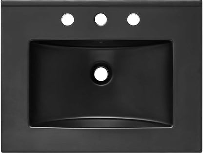 Modway EEI-5069-BLK Cayman 24" Bathroom Sink, Black