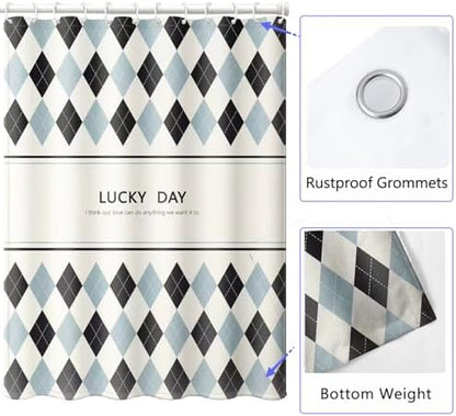 LLSCL Fabric Shower Curtain Liner with Magnets, Waterproof Hotel Quality, 72 x 72 Machine Washable