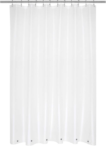 Mrs Awesome Frosted Shower Curtain Liner with 6 Magnets, 72x72 | PEVA 8G Thick Heavy Duty,12 Rustproof Grommets,Waterproof Plastic Shower Curtain for Bathroom
