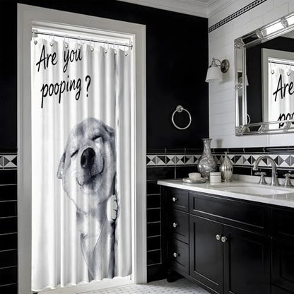 Small Stall Shower Curtain Rv Dog Shiba Inu, 36 x 72 Inchs