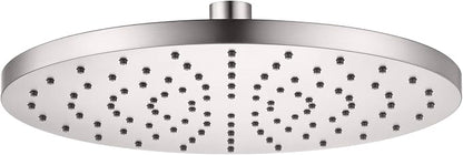 Rainfall Shower Head 10 Inch Overhead Waterfall Showerhead with Adjustable Swivel Ball Joint, Anti-clogging Nozzles, Brushed Nickel SH001BR-D10
