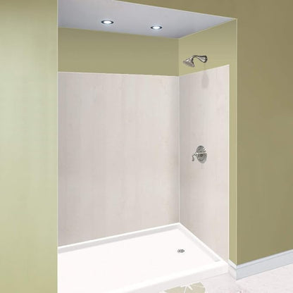 Transolid EWK604872-45 Expressions 3-Panel Shower Wall Kit, 48-in L x 60-in W x 72-in H, Bleached Oak