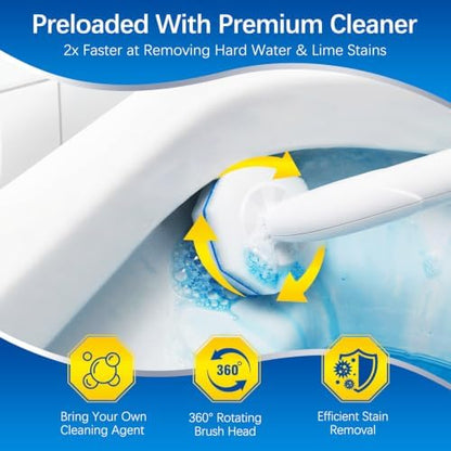 100 P Disposable Toilet Wand Refills, for Clorox Toilet Brush 5x Cleaning