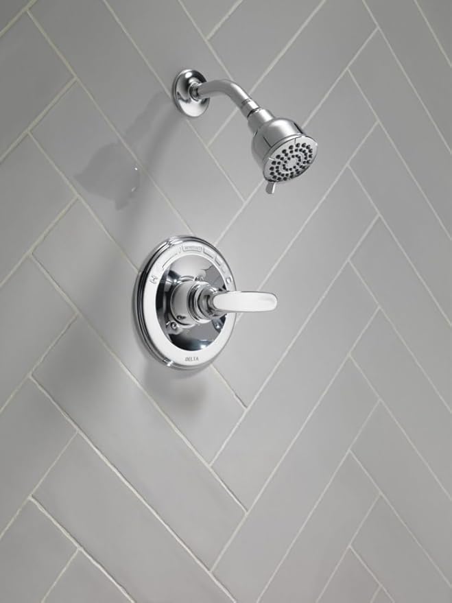 Delta Faucet Foundations 13 Series Single-Function Shower Trim Kit with Single-Spray Shower Head, Chrome BT1321 (Valve Not Included