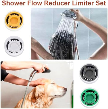 4pcs Shower Head Flow Restrictor, 1.8/2.0/2.5/3.0 GPM