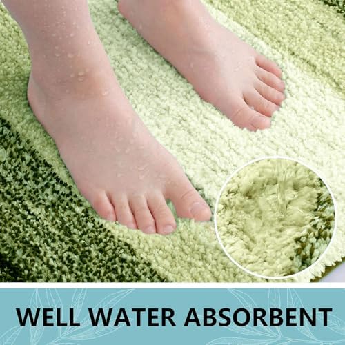 Arotive Microfiber Bathroom Rugs, Shaggy Soft Absorbent Bath Rug, 30x20