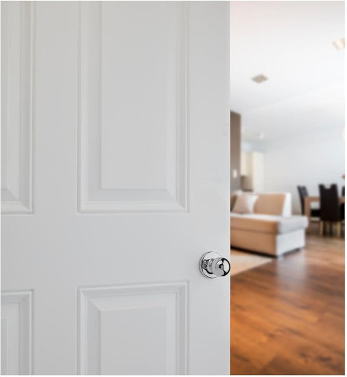 Kwikset Polo Interior Passage Door Knob, Handle For Closet and Hallway Doors, Non-Locking Doorknob in Satin Nickel, with Microban Protection