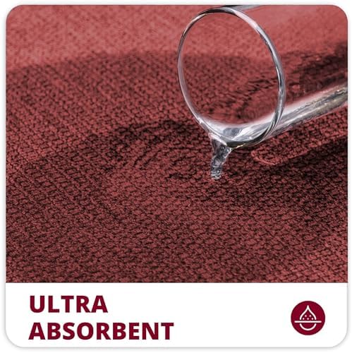 Bosap Toilet Rugs U Shaped Bathroom Rugs,Ultra Thin Toilet Mat for Bathroom