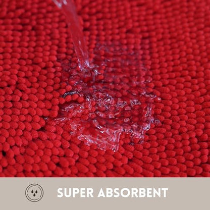 Red Bathroom Rugs Sets 2 Piece Non Slip,Bath Rugs with PVC Backing Bath Carpet,Bathroom Rug Washable,Absorbent,Plush Carpet Mats,Bath Mats for Bedroom, Kitchen,Tub,Home Decor
