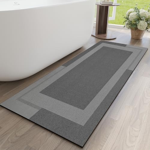 YDKGL Non Slip Bath Mat Long Ultra Thin Bathroom Rugs Runner Fit Under Door