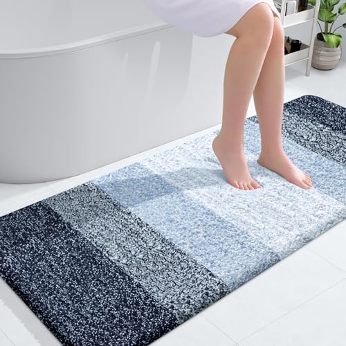 OLANLY Bathroom Runner Rug 54x24, Extra Soft Absorbent Microfiber Bath Rugs